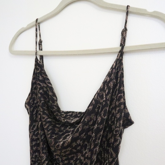 Laundry Leopard Runched Slip Midi Dress NWT - Picture 6 of 16